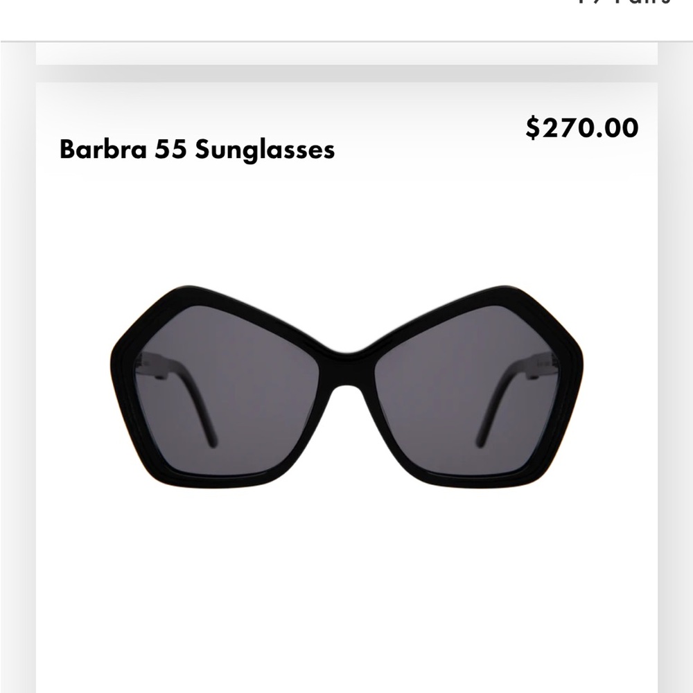 Illesteva Black Geometric Sunglasses